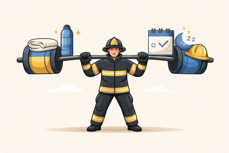 Firefighter lifting weighted choices for cancer screening article