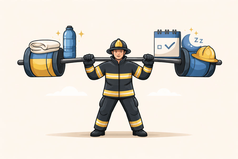 Firefighter lifting weighted choices for cancer screening article