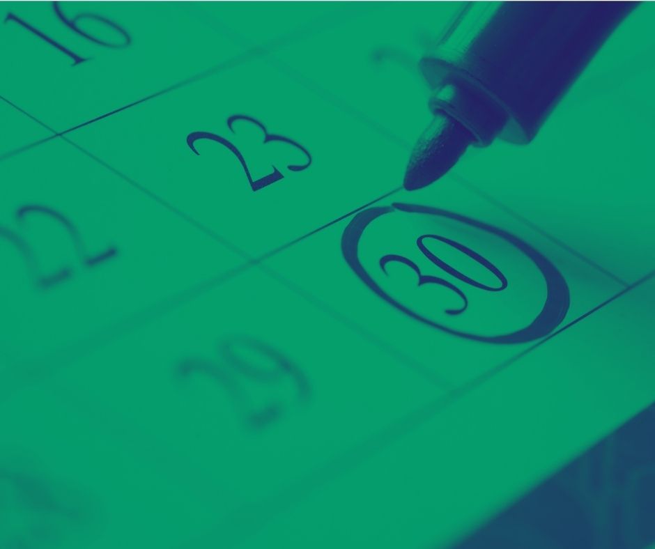 Calendar with marker