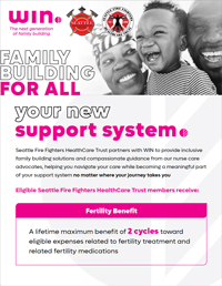 family building flyer with image of happy family